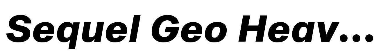Sequel Geo Heavy Italic